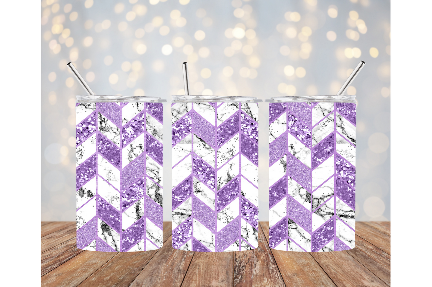 Purple Marble Tumbler