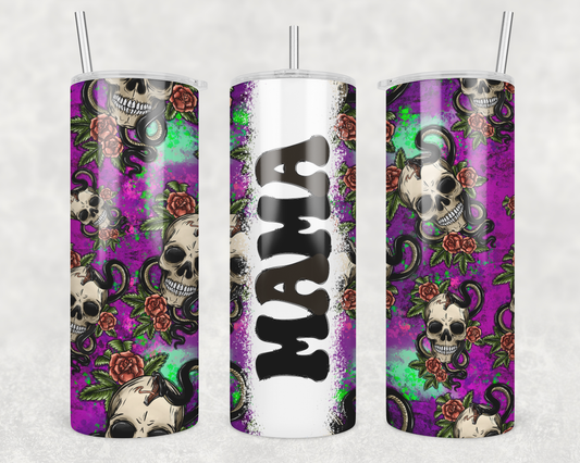 Purple Skulls Tumbler