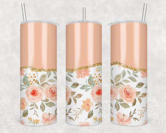 Peach Roses Tumbler