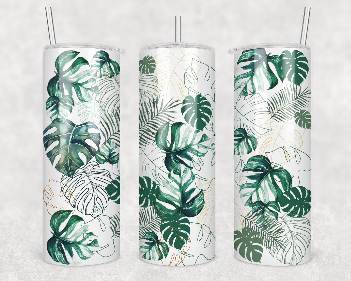 Monstera Leaves Tumbler
