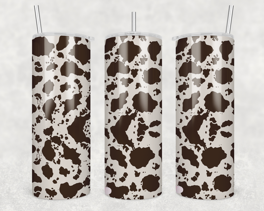 Brown Messy Cow Print