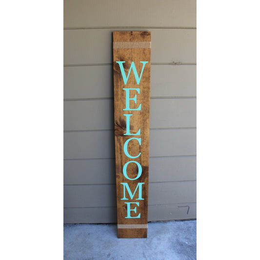 Welcome Sign With Burlap