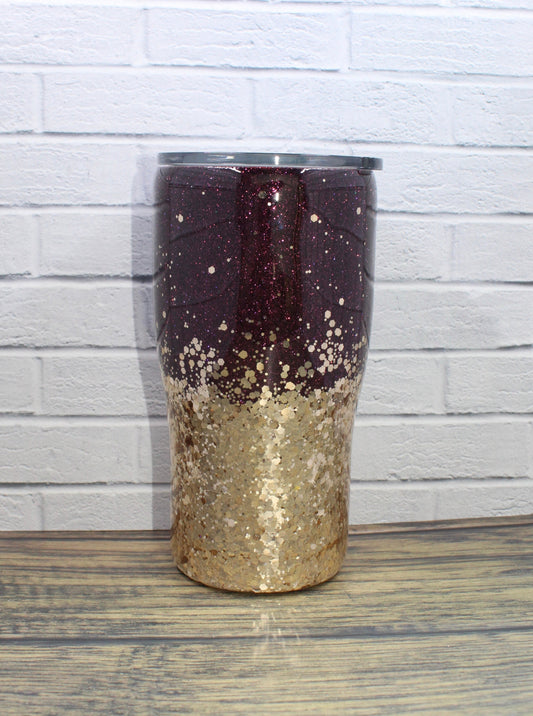 Burgundy & Gold Tumbler