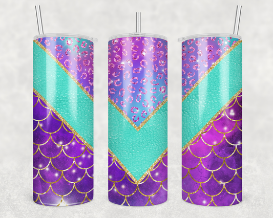 Mermaid Scales V Split Tumbler