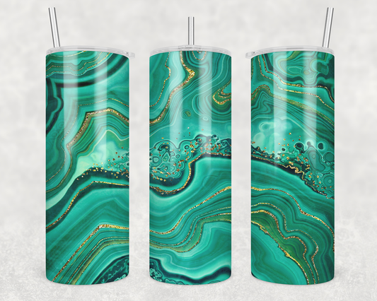 Green Marble Tumbler